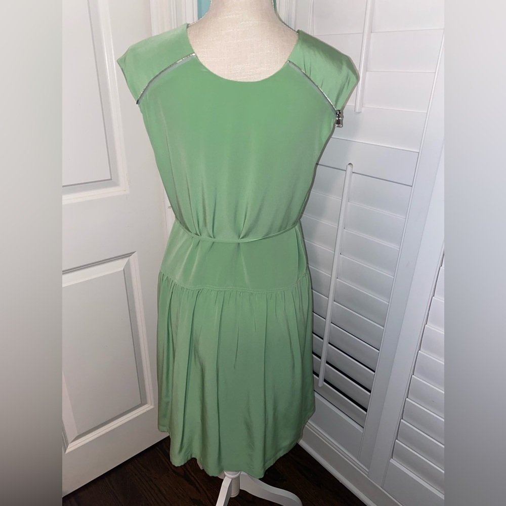 TiBi Eco Silk Cape Dress with drawstring hem - Picture 4 of 6